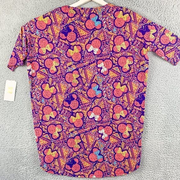 Lularoe IRMA Disney Women Extra Small NEW Minnie Mouse Colorful High Low Hem NWT - Picture 7 of 12